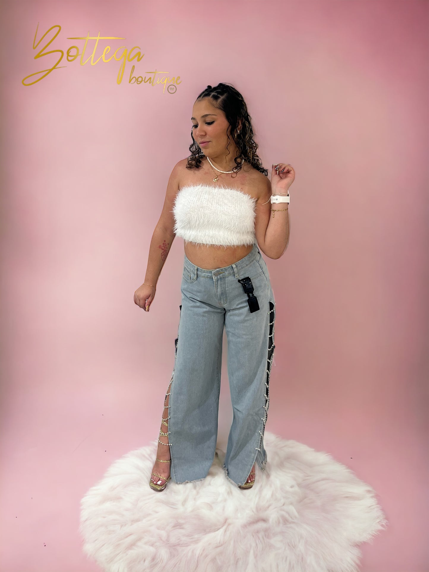 Tube Top / Furry White