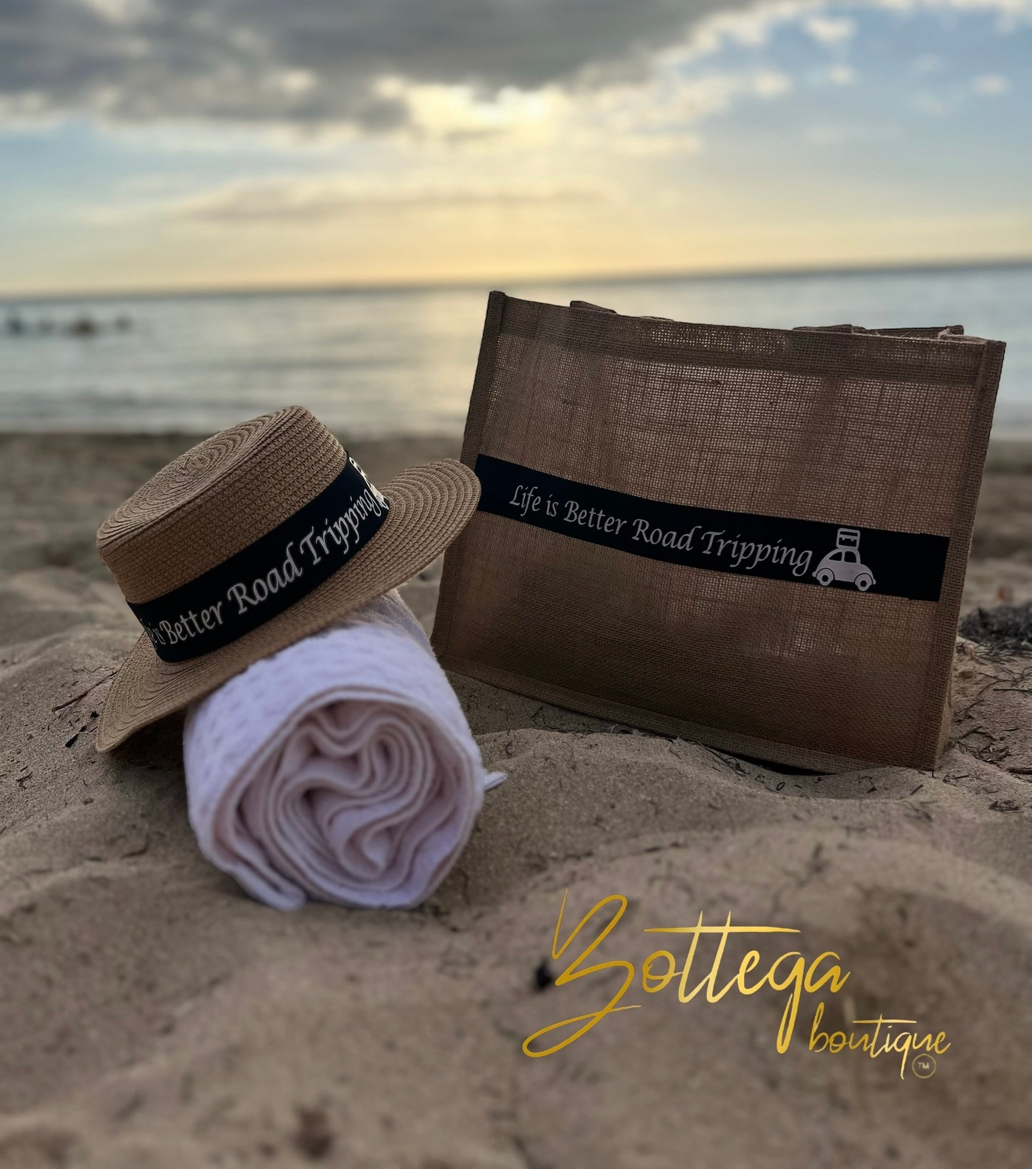 Beach & Road Trip Bag/Hat Set
