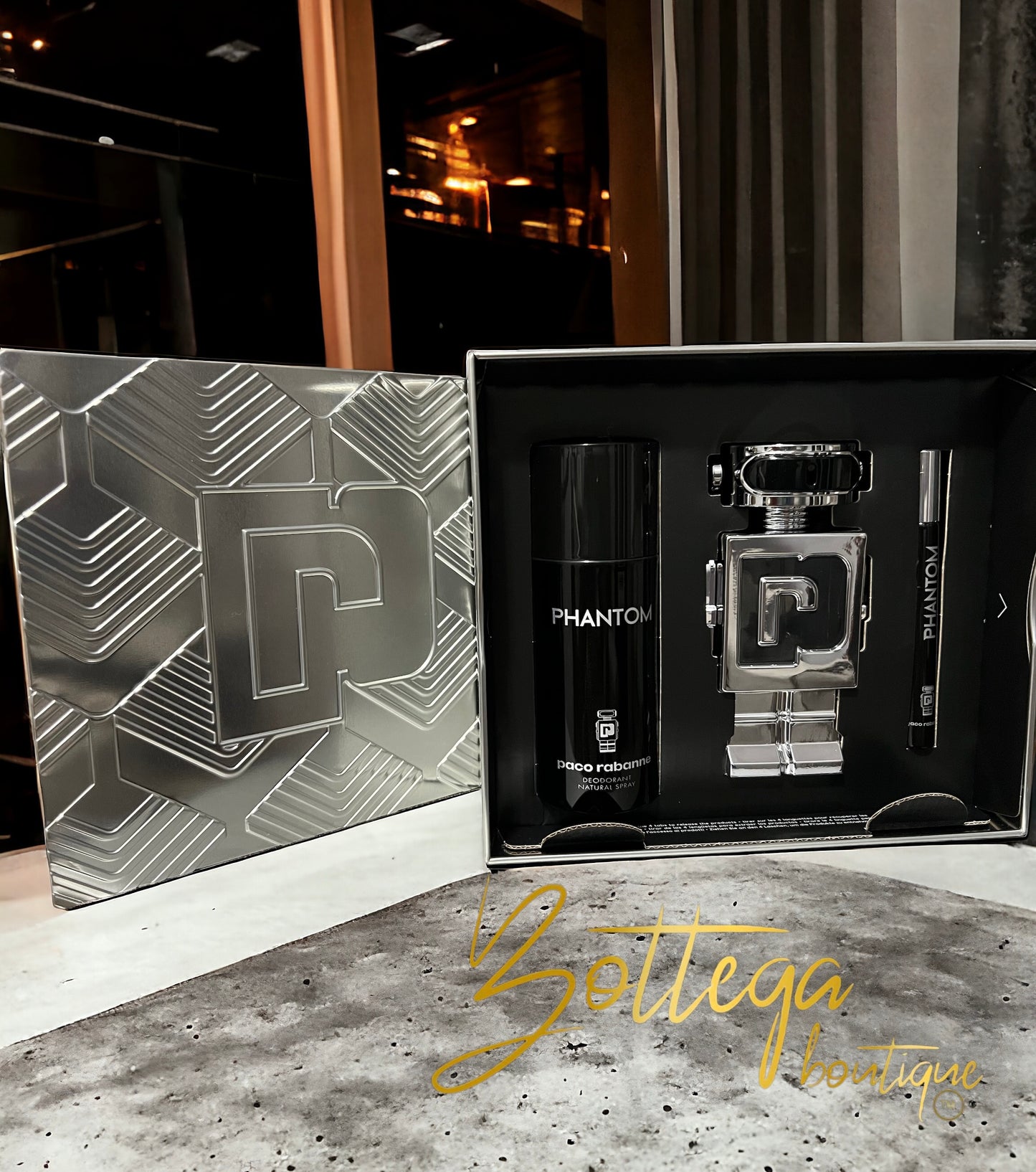 Phantom by Paco Rabanne for Men 3.4 oz Eau de Toilette Spray Gift Set