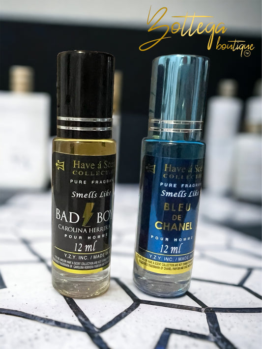 Oil Roll for Men 12ml Inspired by Bad Boy & Blue de Chanel